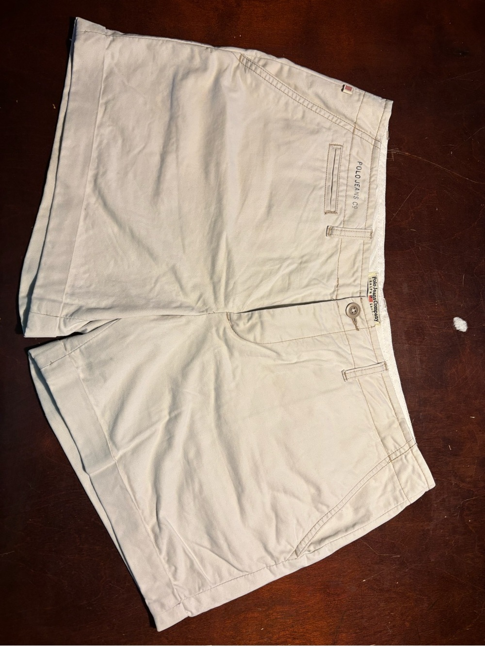 Vintage Polo Jeans Co Ralph Lauren Women’s Cream Chino Shorts